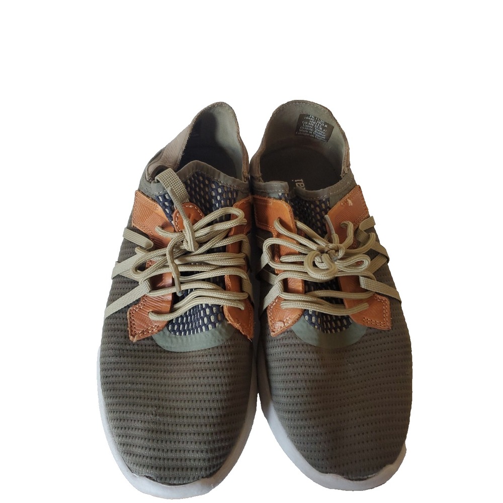 OluKai Huakai Li Mens 8 Hunter Green Fox Mesh Leather Sneakers 10440-HG LR